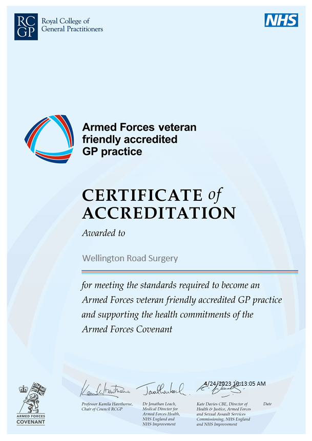 Armed Forces Veteran Accredited Certificate
